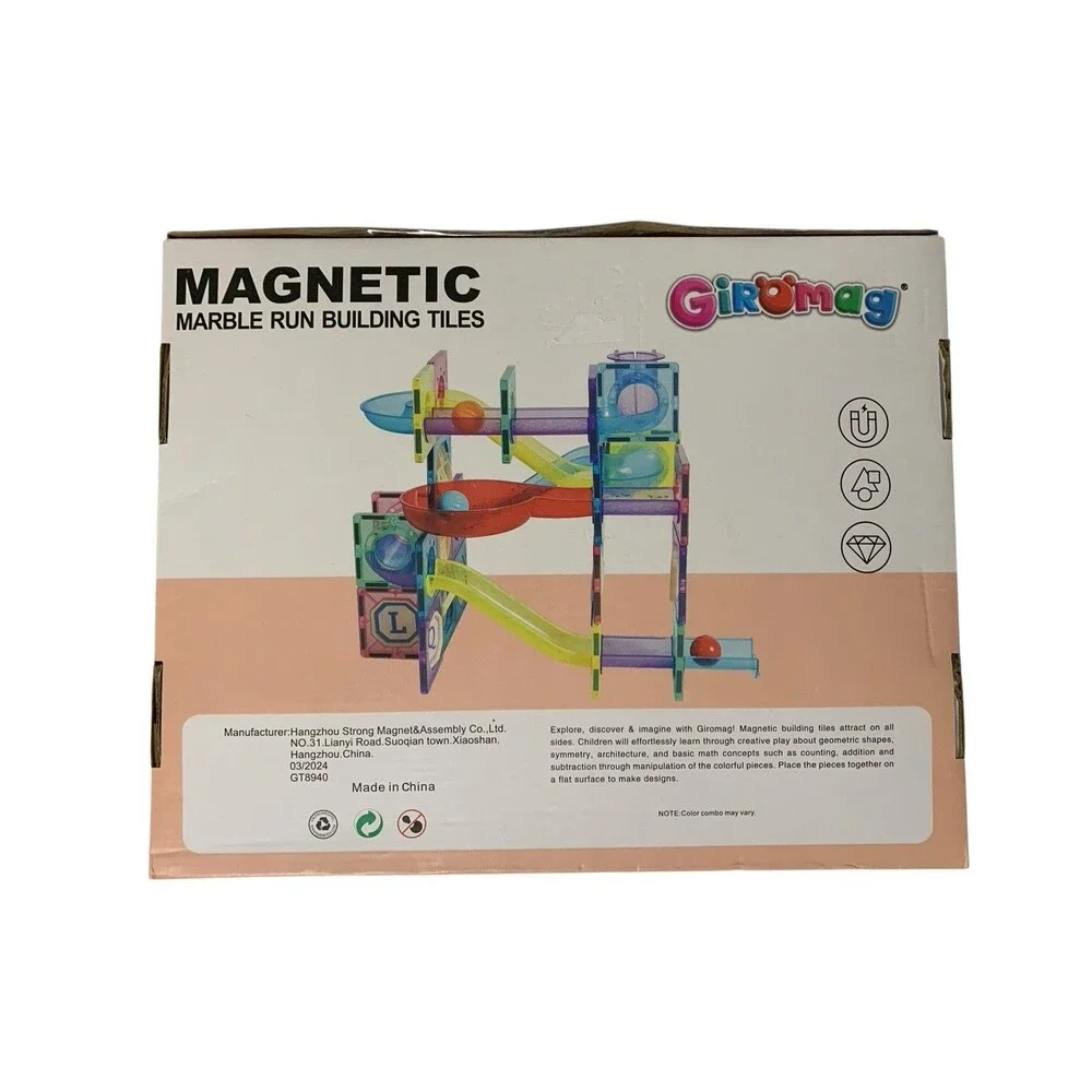 Garomag Magnetic Tiles Building Set Marble Run Creative Toy Set